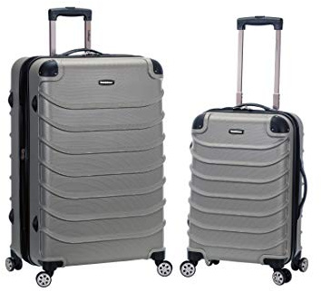 Rockland Speciale Hardside 2 Piece Expandable Spinner Luggage Set, (20/28), Silver