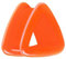 Piersando Silikon Flesh Tunnel Ohr Plug Piercing Ohrpiercing Dreieck Flexibel Weich Pyramide Dreieckig Piercing 12mm Orange