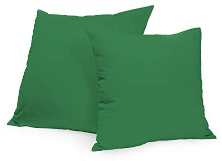 Rollmayer 2er Set Deko-Kissen Kissenhülle Kissenbezug Sofakissen Kollektion Vivid (Grün 25, 70x70cm)