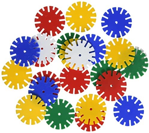 Lena 35890 Bastelset Rondi, Steckelemente ca. 45 mm, Steckbausteine ca. 500 gr., Steckbauspiel für Kinder ab 2 Jahre, Konstruktionssteckspiel mit farbigen Kunststoffelementen