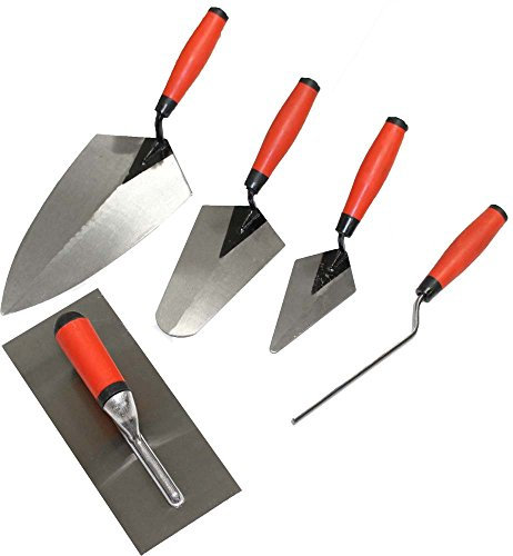 5 Piece Mason'S Concrete Trowel Set