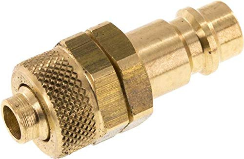 Kupplungsstecker (NW7,2) 10x8mm Schlauch, Messing Werkstoff:Messing beidseitig absperrend:Nein