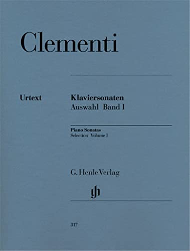 HENLE VERLAG CLEMENTI M. - SELECTED PIANO SONATAS, VOLUME I (1768-1785)