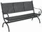 MBM 156129 Bank Romeo Elegance, 3-sitzig, 68 x 171 x 101 cm, Eisengestell Flächenfarbe marone antik