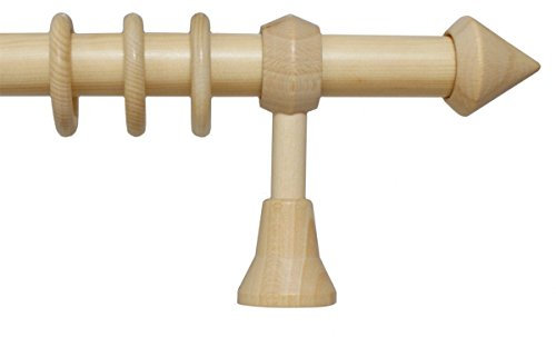 Holz Vorhangstange Saigon mit 28 mm Durchmesser in Natur 160 cm