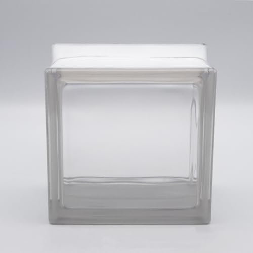 Brique de verre design visibilité totale claire brillante 19x19x10 cm - 4 pièces