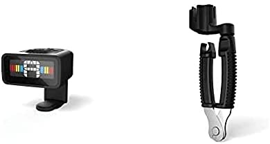 Planet Waves PW-CT-12 NS Micro Headstock Tuner + Planet Waves DP0002 Pro-Winder String Winder and Cutter, Black