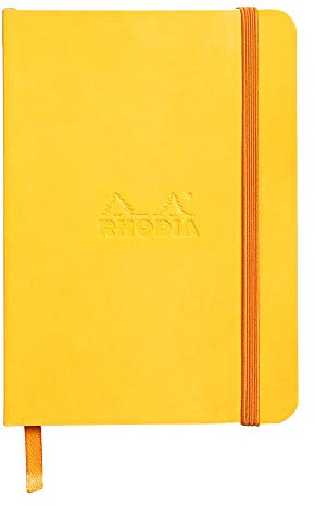 Rhodia Rhodiarama SoftCover Notebook - 72 Dots Sheets - 4 x 5 1/2 - Yellow Cover