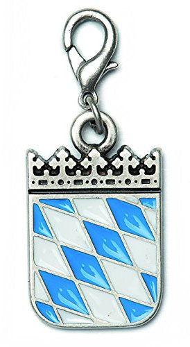 Tini - Shirts Trachtenanhänger Bayern Wappen : Anhänger für Charivari Trachten Accessoire - Trachtenanhänger Farbe: silber BY