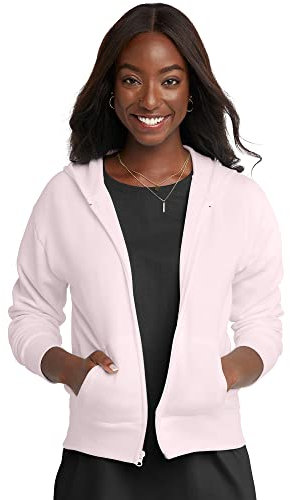 Hanes Felpa con Cappuccio da Donna, Rosa Pallido, XXL