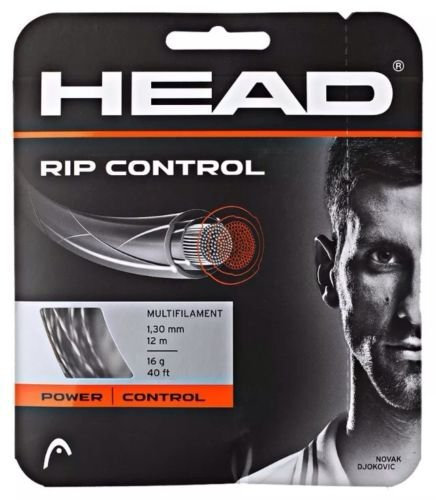 HEAD Rip Control Tennissaiten, 1,30 mm, 16 Gauge, 3 x 12 m, Schwarz