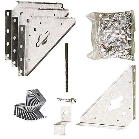 Chalet et Jardin AK100 Kit d'Ancrage sur Béton pour Abri de Jardin en Métal