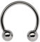 Brustpiercing Titan Piercing Circular Barbell, CBR, Hufeisen, Gewindering in 1,6 x 10 mm mit 4 mm Kugeln