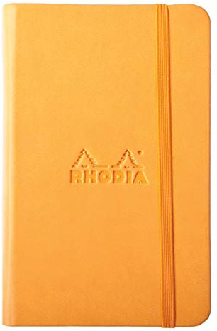 Rhodia 118655C Rhodiarama Book (A6 Notizbuch mit Gummizug, liniert, 96 Blatt) 1 Stück orange