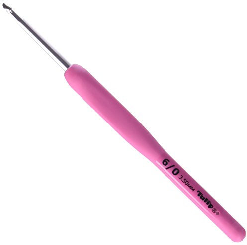 Tulip Etimo Rose Crochet Hook-Size 6/3.5mm Häkelnadel, Silikon, Pink, c1