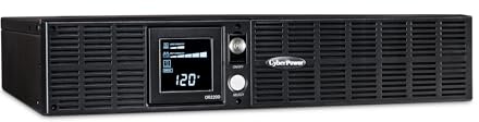 CyberPower OR2200LCDRT2U Smart App LCD UPS System, 2200VA/1320W, 8 Outlets, AVR, 2U Rack/Tower