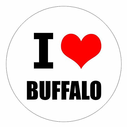 Kiwistar - Autoaufkleber - 5x5 cm - außen klebend - I love Buffalo New York für Auto, Laptop, Fahrrad, LKW, Motorrad Aufkleber mehrfarbig Sticker Decal