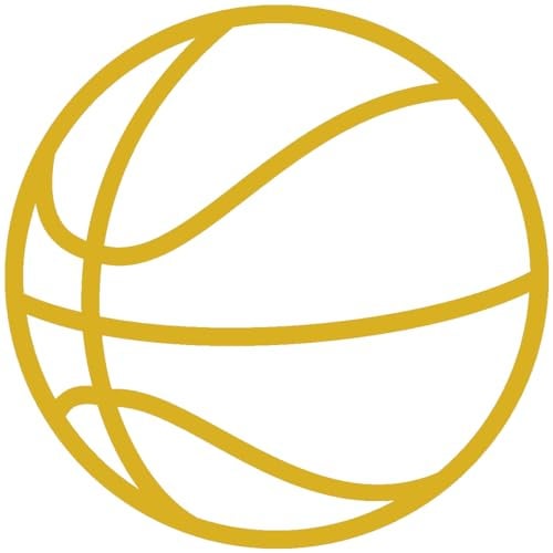 Samunshi® Autosticker Basketball Aufkleber 4 x 4cm goldmetalleffekt
