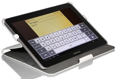 StilGut UltraSlim Case, Custodia con Funzione di Supporto per Tablet Samsung Galaxy Note 8, Bianco