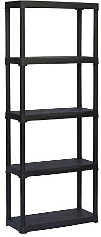 Art Plast T70/5/S Scaffale in plastica, Nero, 70x30x175,5 cm