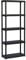 Art Plast Regal aus Kunststoff, schwarz, schwarz, T70/5