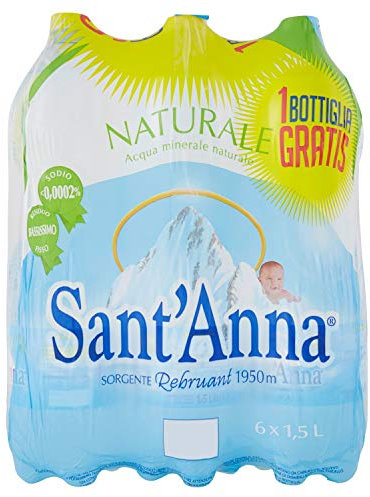 Sant'Anna Agua natural Sorgente Vinadio, 6 x 1,5 l