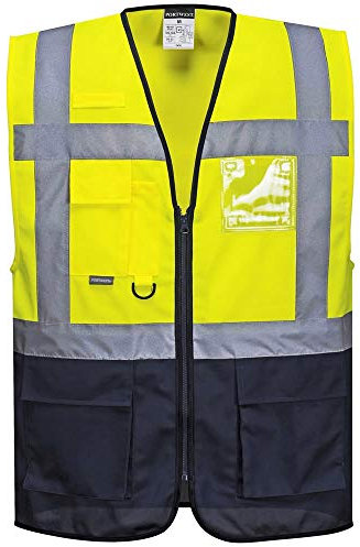 Portwest WARSCHAU EXEKUTIV WESTE, Größe: XXL, Farbe: Gelb/Marine, C476YNRXXL