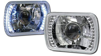 Universal 7 x 6 cromado DRL blanco LED Sellado foco proyector de luces lámpara H4 CA1 –