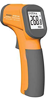 Perel EEM100 Mini Ir Thermometer Mit Laserpointer Und LCD Display, Temperaturmesser, Temperaturmessgerät, Laser, LCD