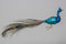 Christbaumschmuck Pfau blau Weihnachtsbaumschmuck Glas - Vogel mundgeblasen Lauscha