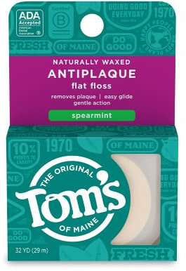 Tom's of Maine - Filo interdentale naturale antiplacca, cerato, 30 metri