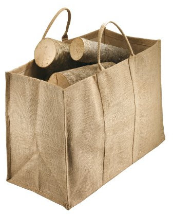 Kaminholztragetasche aus Jute