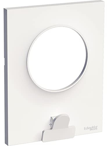 Schneider Electric - Odace Styl Pratic, plaque Blanc avec pince multi-usage 1 poste - S520742
