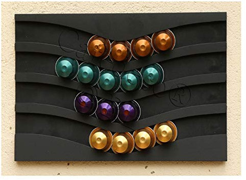 Cafedeco distributeur porte capsules compatible nespresso 4HBK capacité 40 capsules, dosettes 33x21x1cm