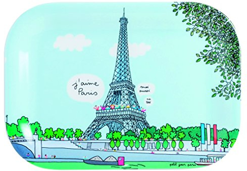 Les Terrasses Parisiennes SB970G Kleines Tablett Tour Eiffel