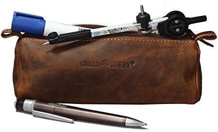 Greenburry Vintage Stiftetui Stiftmappe braun