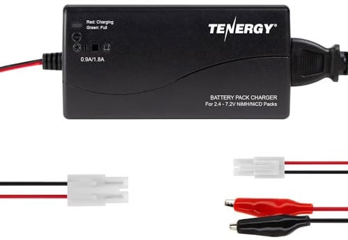 Tenergy Smart Universal Charger for NiMH Battery Pack (2.4V - 7.2V) for RC Cars, RC Airplanes, Airsoft Battery Packs (2-6 Cells)