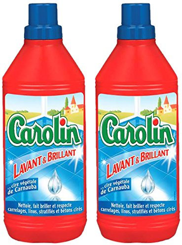 Carolin - Nettoyant Sols - Lavant brillant - 1 L - Lot de 2