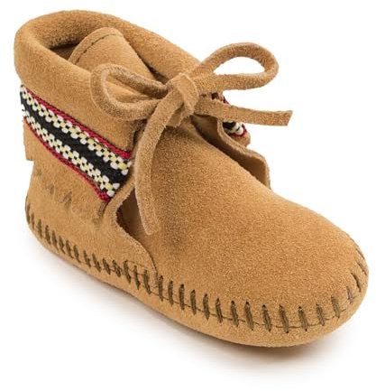 Minnetonka Braid Bootie (Infant/Toddler), Tan 2 Infant