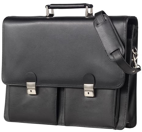 Alassio 47118 - Aktentasche VENETO, aus Lederimitat, ca. 42 x 32 x 15 cm, schwarz