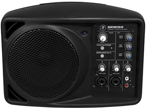 Mackie SRM150 - Monitor Cassa Attiva con EQ a 3 Bande e Mixer a 3 Canali da 150W, Nero