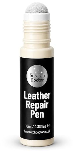 Scratch Doctor Leather Repair Pen Scratch Remover Colour Repair for Leather Faux Vinyl Furniture Sofas Car Seats Shoes Bags (Light Cream 10ml)