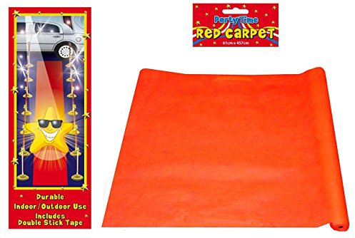 Roter Teppich - Haltbare Stoffrolle (4,5m) - Rot, 61cm x 450cm