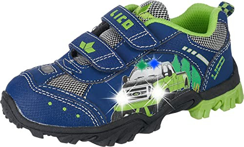 Lico Jungen Monstertruck V Blink Sneaker, Marine Lemon, 28 EU