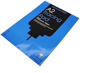 Clairefontaine - Ref GPT1A2Z - Goldline Professional Tracing Pad (Contains 50 Sheets) - A2 (594 x 420mm) in Size, 90gsm Paper, FSC-Certified - Suitable for Tracing Items