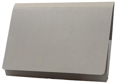 Exacompta Guildhall Full Flap Pocket Wallet, 315gsm, Foolscap - Grey, Pack of 50