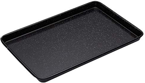 MasterClass Bandeja de horno grande, esmalte vítreo resistente a los arañazos y apta para inducción, acero de 1 mm de grosor, 39 x 27 cm