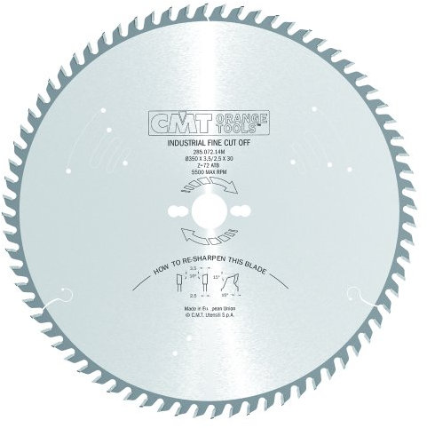 CMT ORANGE TOOLS 285.072.14M - LAMA CIRCOLARE (UNIVERSALE) HW 350x3.5/2.5x30 Z72 10ATB