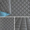 FORTISPOLSTER Kunstleder PVC gesteppt kaschiert 5x5cm Farbe: Grau T191 09