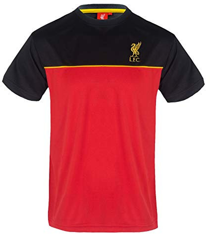 Liverpool FC Official Football Gift Mens Poly T-Shirt Black XL